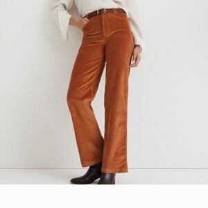 Brown Corduroy Flare Pants